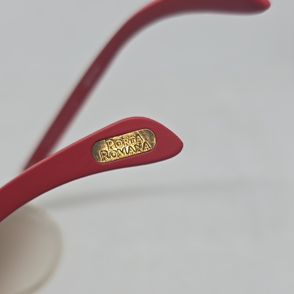 Porta Romana Gold Frame Sunglasses with Red Arms main image 6